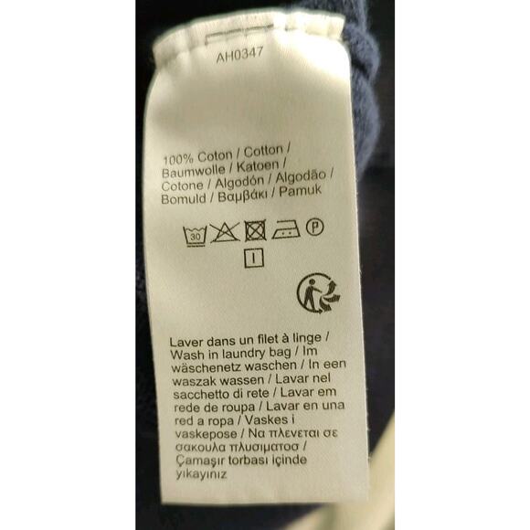 Men's Lacoste Navy Blue Cotton V-Neck Knit Long Sleeve Sweater Size 8 3XL - Picture 7 of 7